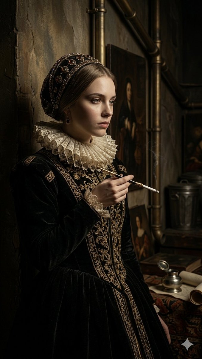 Sample output image for Steampunk Renaissance Noblewoman Portrait