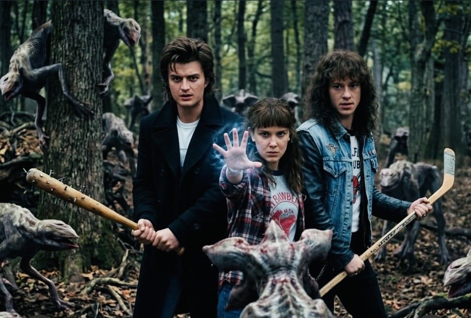 Sample output image for Stranger Things Trio Photo Album