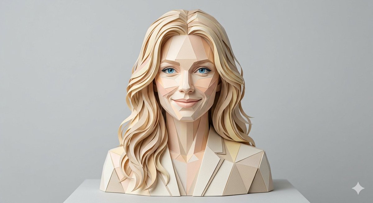 Sample output image for Realistic Paper Sculpture Portrait