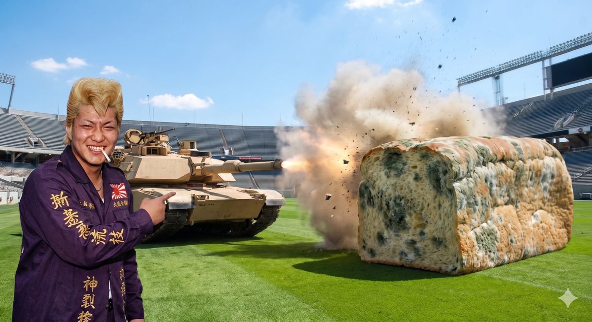 Sample output image for Classic Bosozoku Member vs Molded Bread