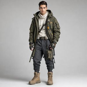 Futuristic Techwear Studio Portrait