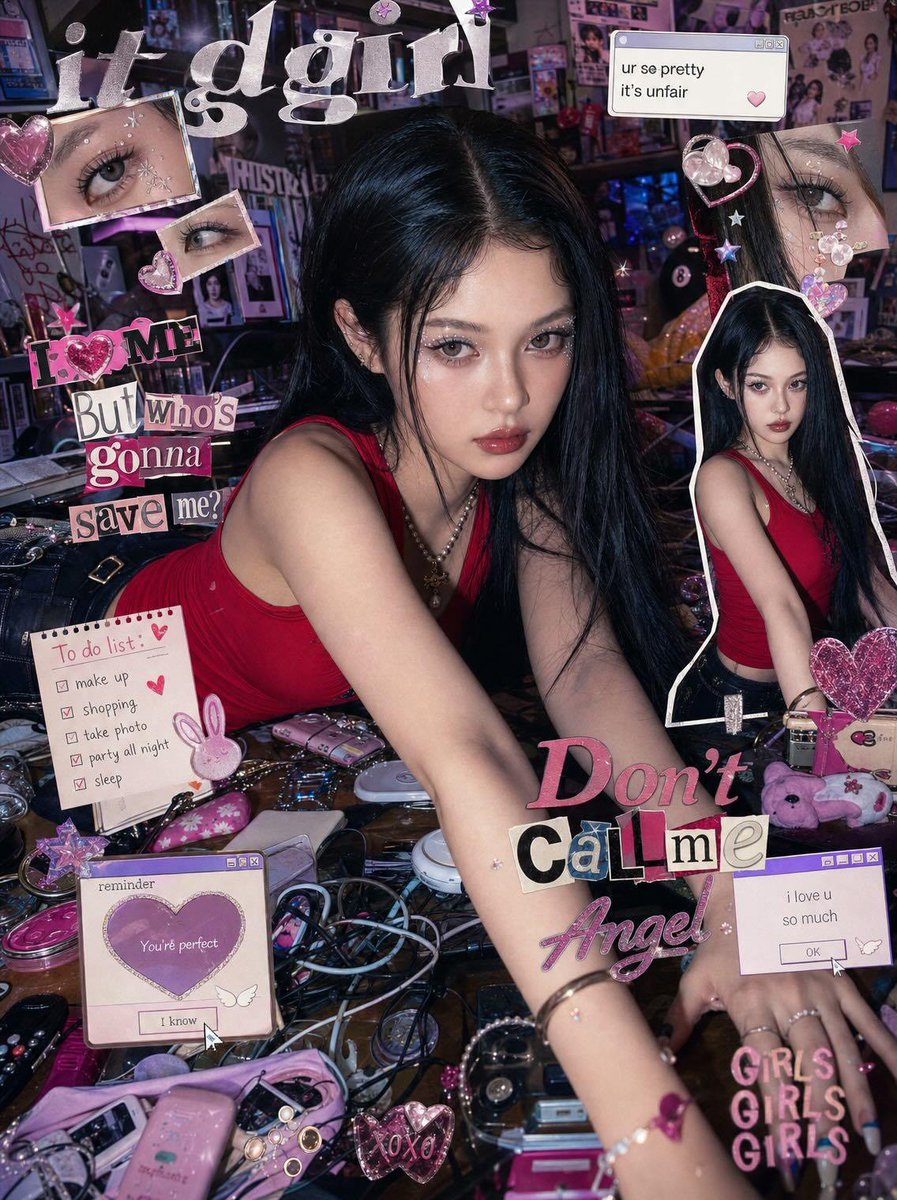 Chaotic Y2K Cyber-Pop Editorial Portrait example 2