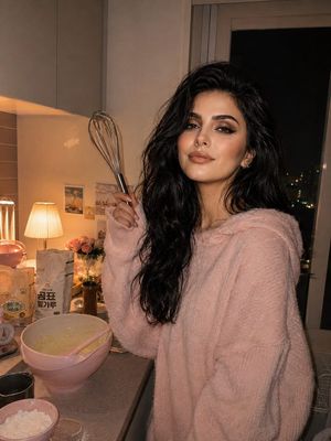 Cozy Kitchen Late Night Baking Portrait