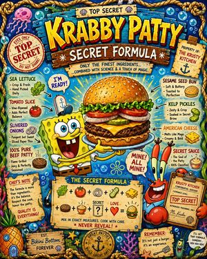 Krabby Patty Secret Formula Graphic