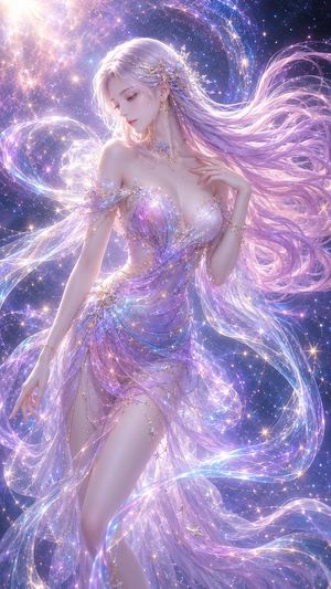 3D CG Ethereal Starry Fairy