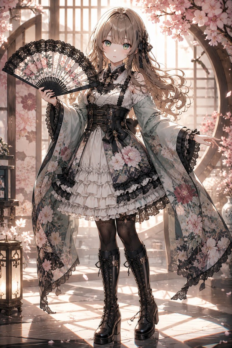 Social Media Post - Gothic Lolita Furisode Outfit