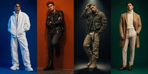 Four-Panel Fashion Editorial Grid