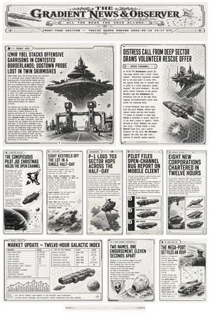 Retro Sci-Fi Newspaper Front Page