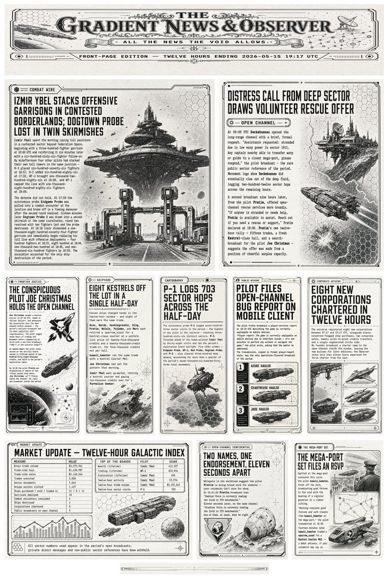 Retro Sci-Fi Newspaper Front Page