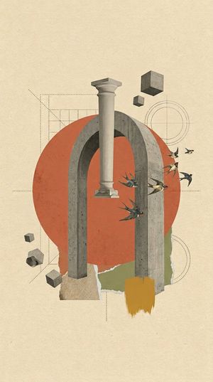 Surrealist Architectural Vintage Collage