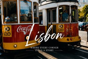 Lisbon Vintage Tram Travel Poster