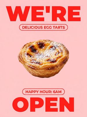Bold Egg Tart Opening Poster