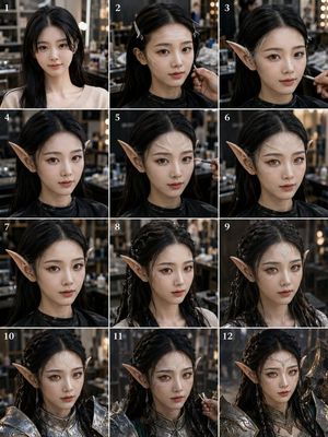 Elf Warrior Transformation Collage