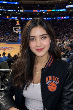 Courtside Knicks Fan Photo