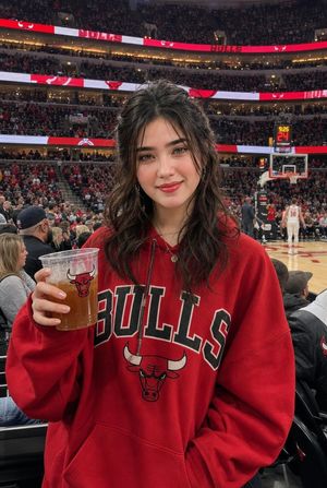 Realistic Bulls Courtside Fan Portrait