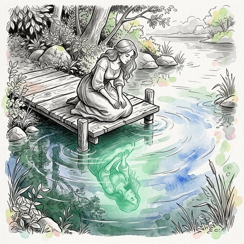 Comic / Storyboard - Isometric Zen Woman Line Art - Image 1