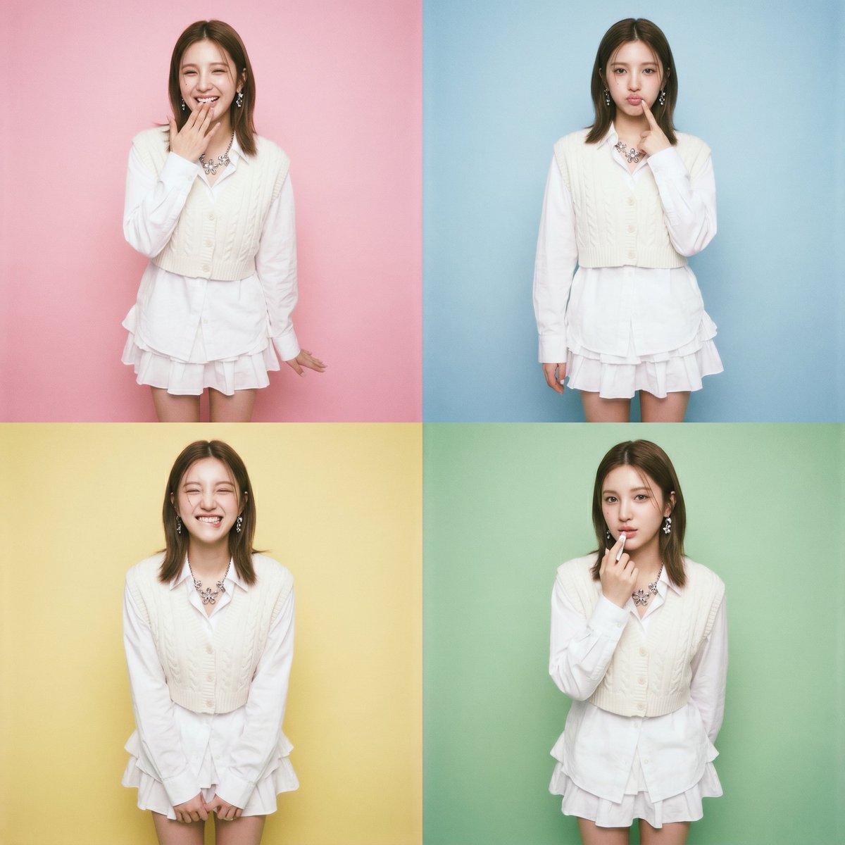 Sample output image for Asian Girl Photo Booth Grid