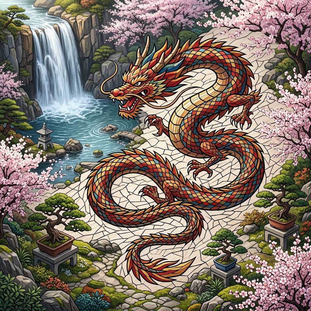 Infographic / Edu Visual - Chinese Dragon Wood Mosaic - Image 4