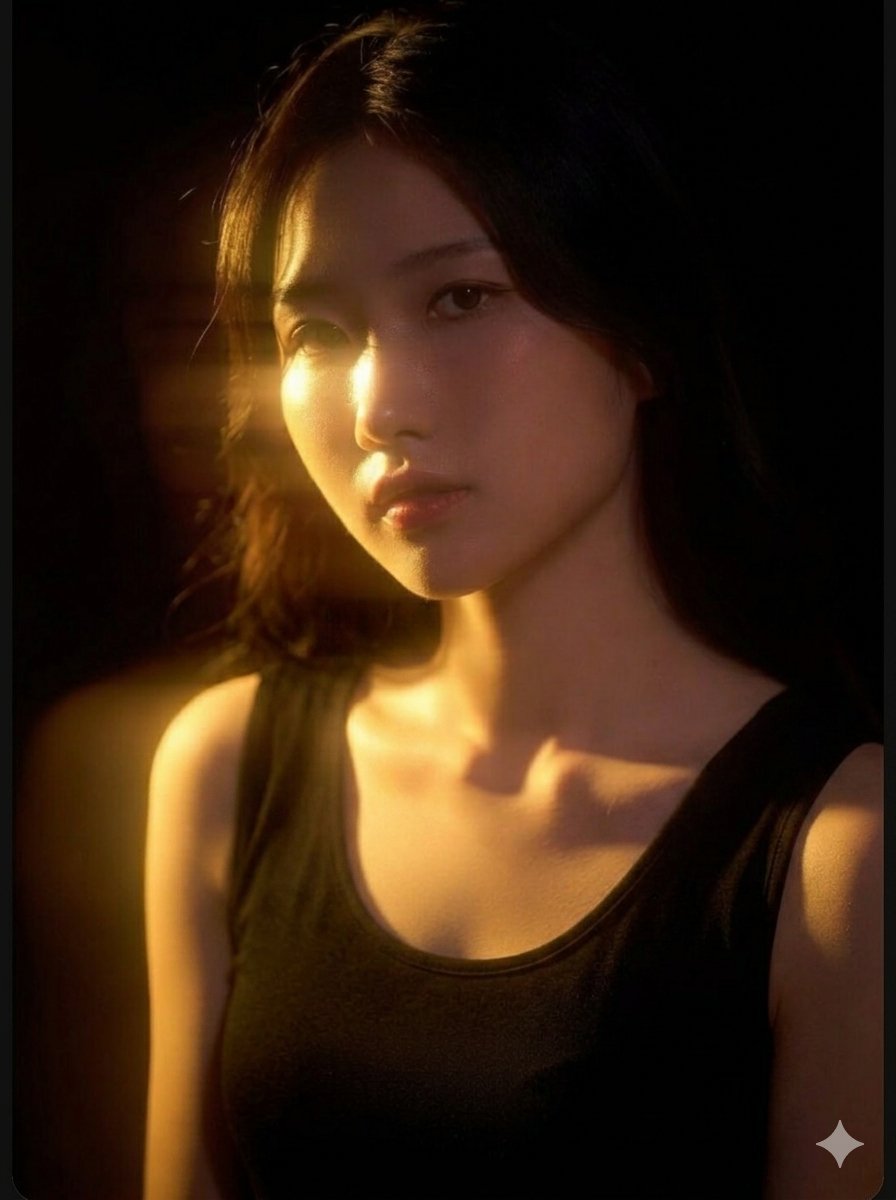 Sample output image for Cinematic East Asian Woman Portrait