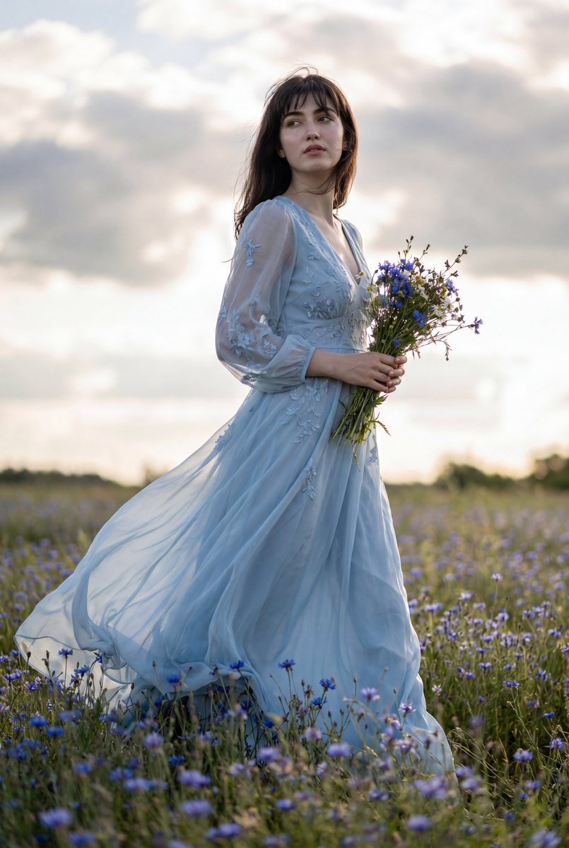 Sample output image for Flowing Gown Wildflower Meadow