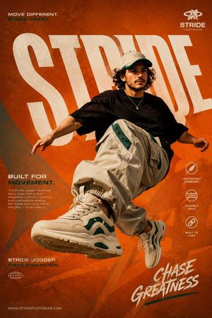 Modern Athletic Footwear Poster