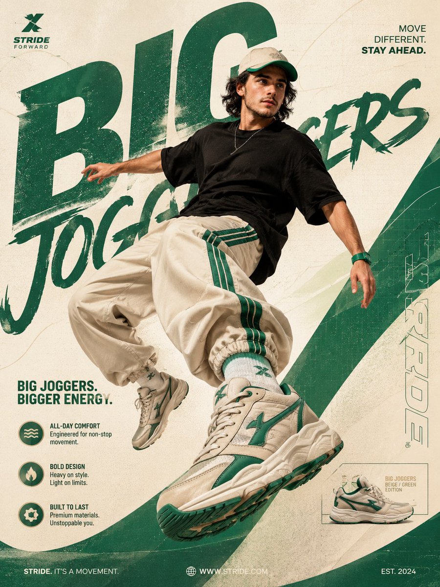 Modern Athletic Footwear Poster example 2