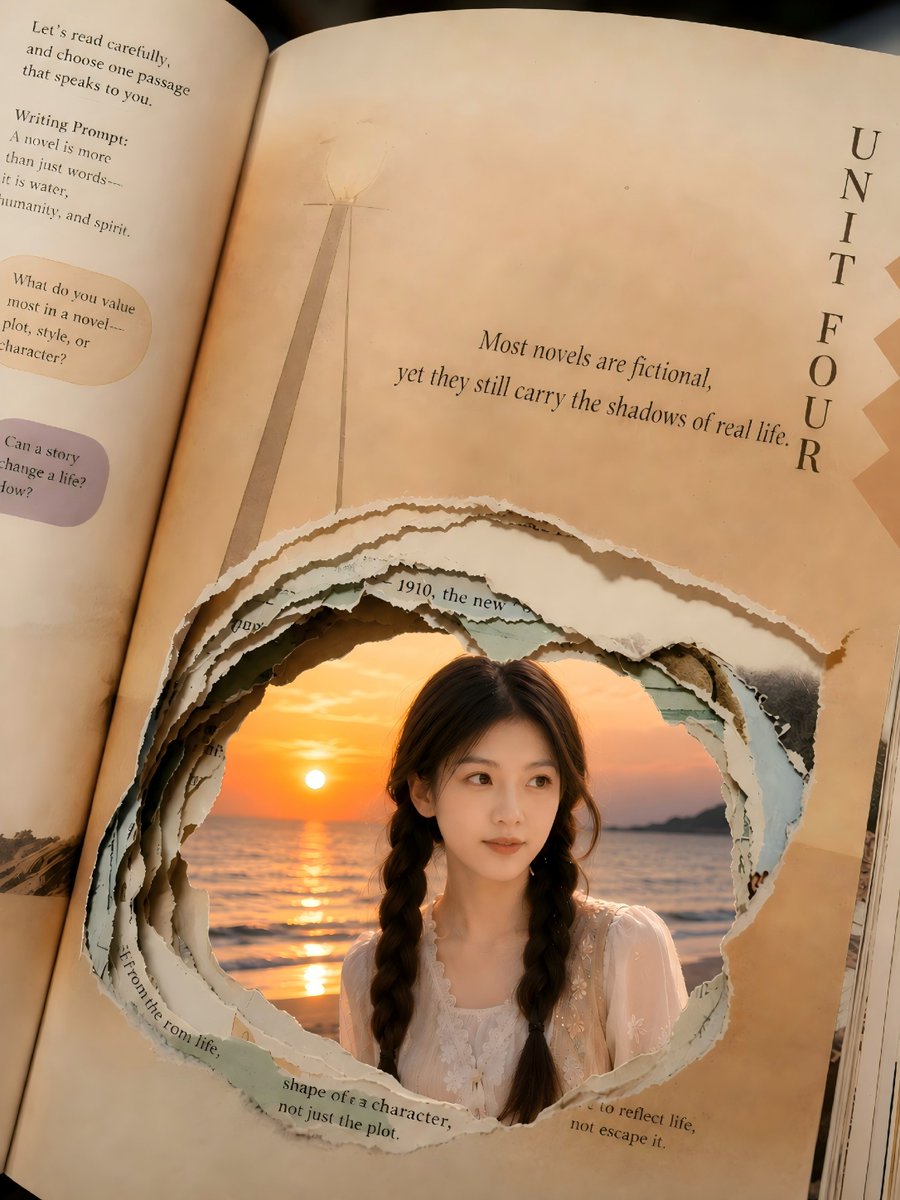 Torn Book Portal Portrait