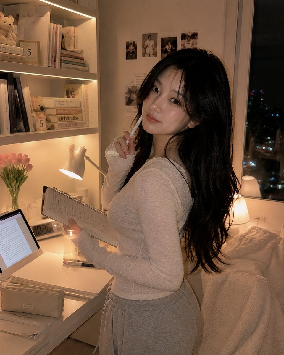 Cozy Study Room Night Portrait example 4