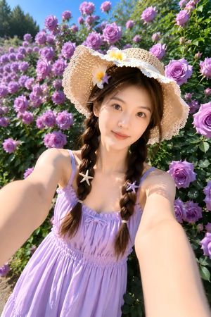 Summer Garden Rose Selfie