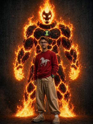 Heatblast Ben 10 Streetwear Portrait