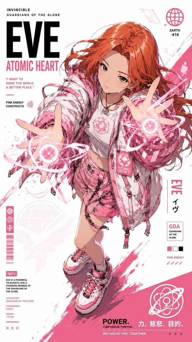 Futuristic Anime Superhero Techwear Poster example 3