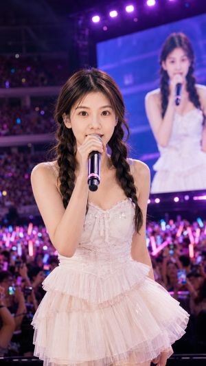 Wide Arena Concert Singer Portrait