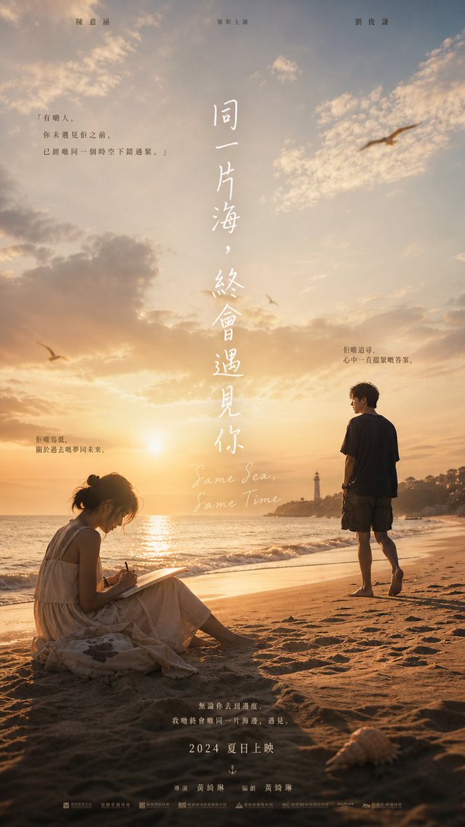 Romantic Sunset Beach Movie Poster