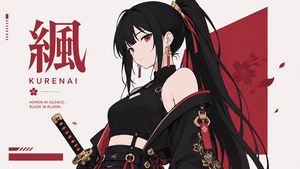 Kurenai Flat Anime Poster