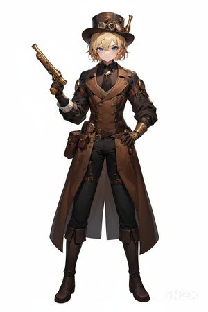Steampunk Gunslinger Character Art
