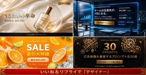 Four-Panel Japanese Ad Prompt Giveaway