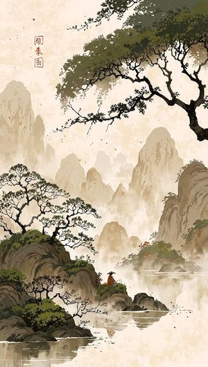 Cinematic Chinese Ink Landscape
