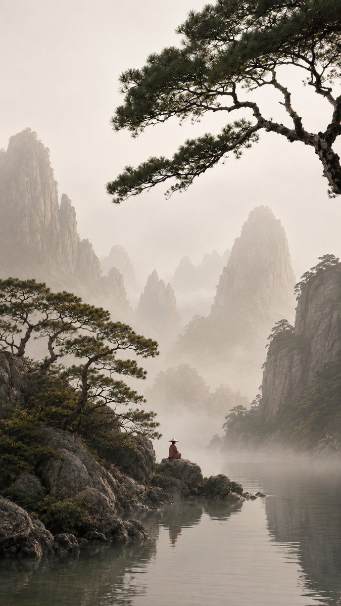 Cinematic Chinese Ink Landscape example 2