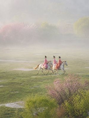 Ancient Painting to Real Scene Photo