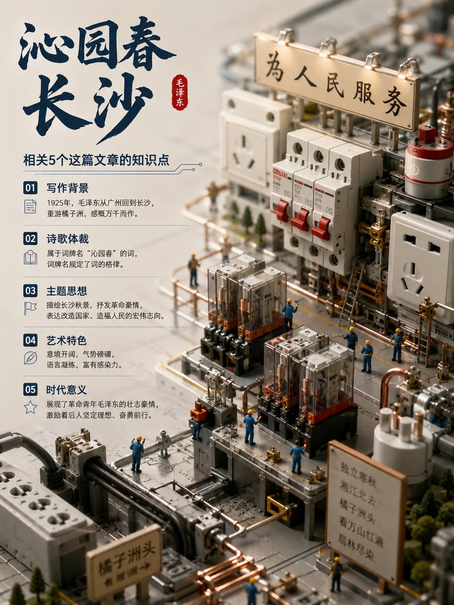 Chinese Poem Electrical Diorama Poster