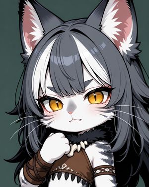 Chibi Cat-Girl Portrait