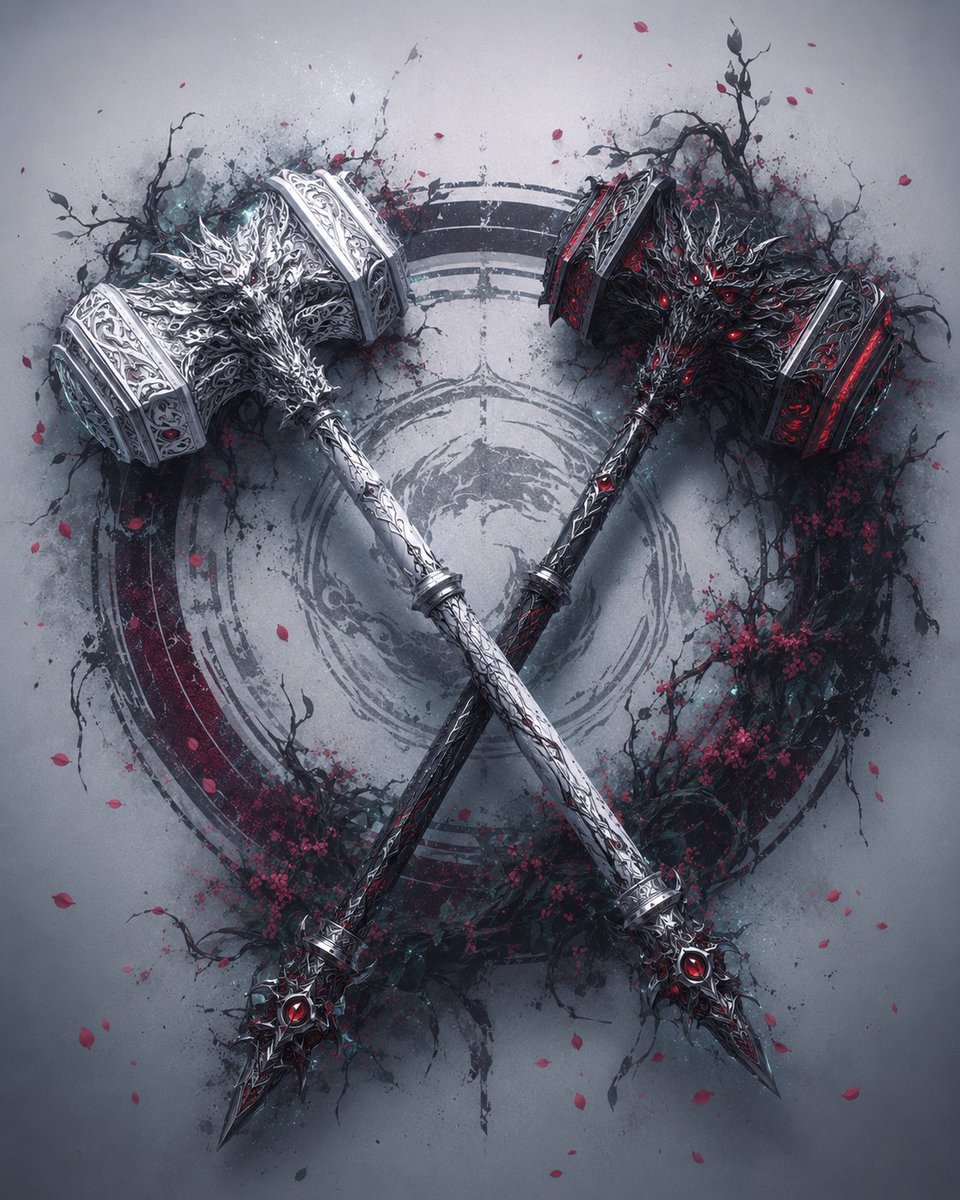 Crossed Dark Eastern Fantasy Halberds example 4