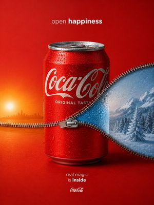 Zippered Coca-Cola World Ad