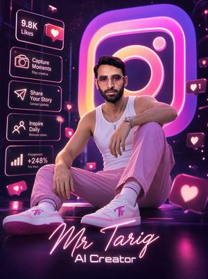 Neon AI Creator Poster