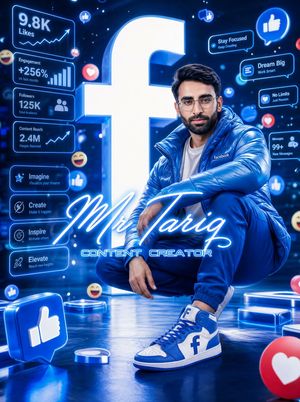 Neon Facebook Creator Poster