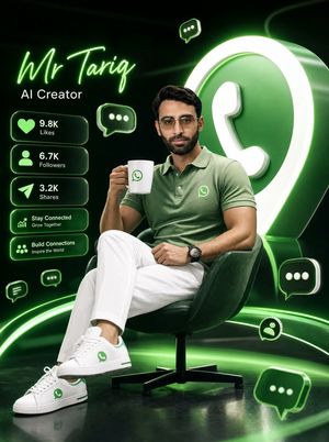 Neon WhatsApp AI Creator Poster