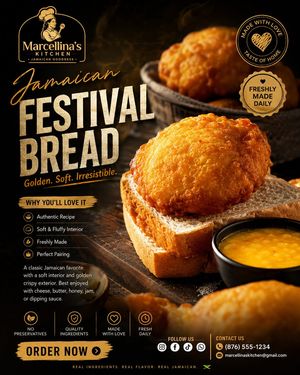 Luxury Jamaican Festival Bread Poster