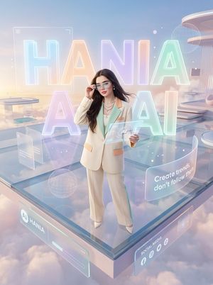 Pastel Luxury AI Branding Poster