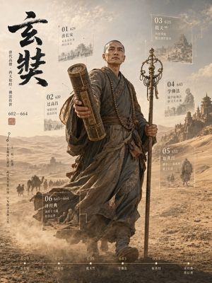 3D Xuanzang Historical Archive Poster