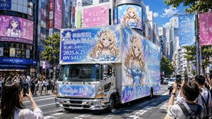 Anime Idol Ad Truck in Japan